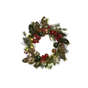 Adventskrans Home ESPRIT R�d Gr�n PVC 50 x 15 x 50 cm