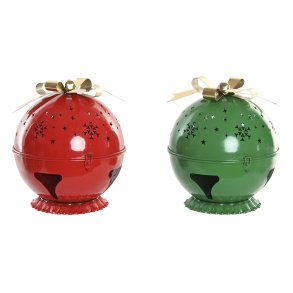 Julepynt Home ESPRIT R�d Gr�n Gylden 31,5 X 31,5 X 35,5 CM (2 enheder)