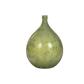 Vase Home ESPRIT Grn Genbrugsglas ldet overflade 40 x 40 x 56 cm