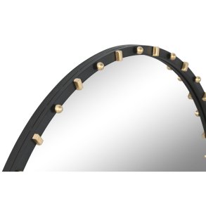 Vgspejl Home ESPRIT Sort Gylden Moderne 90 x 3,5 x 90 cm