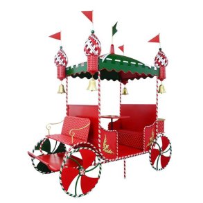 Julepynt Home ESPRIT Hvid Rd Grn Gylden 267 X 131 X 280 CM