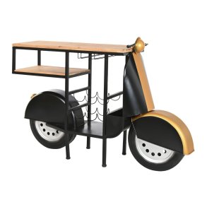 Flaskereol Home ESPRIT Sort Gylden 134 X 36 X 92 CM