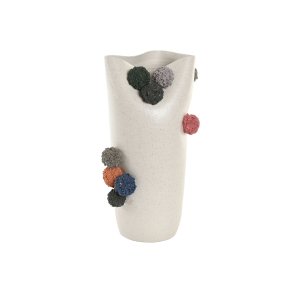 Vase Home ESPRIT Hvid Multifarvet Keramik 25 x 25 x 42 cm
