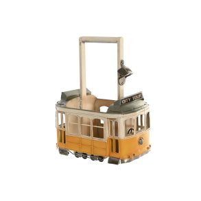 Flaskereol Home ESPRIT Gul Hvid 28 X 17 X 37 CM