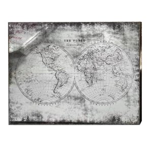 Vgspejl Home ESPRIT Sort Gylden Vintage 90 x 4 x 60 cm