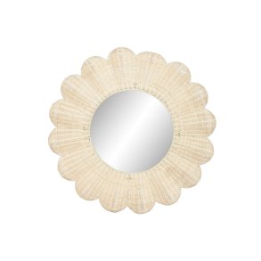 Vgspejl Home ESPRIT Natur Boho 91 x 6 x 91 cm