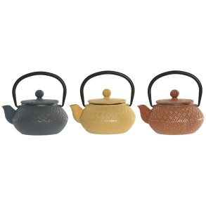 Tekande Home ESPRIT Gul Bl� Orange Rustfrit st�l Jern 300 ml (3 enheder)