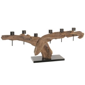 Lyseholder Home ESPRIT Jern Teak