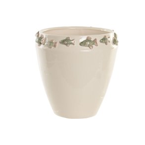 Vase Home ESPRIT Gr�n Fl�defarvet Keramik Middelhavet 25 X 25 X 25,5 CM