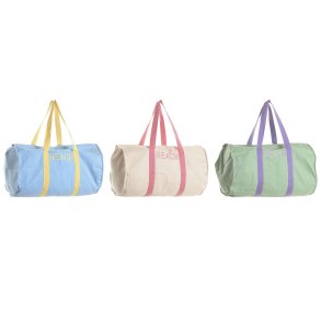 Strandtaske Home ESPRIT Bl� Hvid Gr�n polialgodon 60 x 38 x 38 cm (3 enheder)