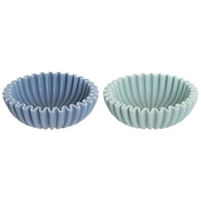 Borddekoration Home ESPRIT Turkisbl� Marinebl� (2 enheder)