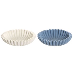 Borddekoration Home ESPRIT Hvid Marinebl� (2 enheder)
