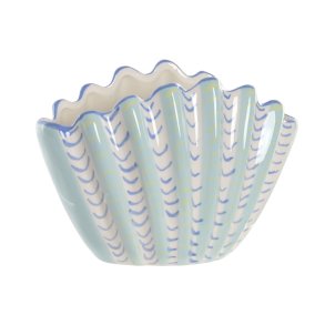 Vase Home ESPRIT Himmelbl� Stent�j Skal Middelhavet 22 X 11,3 X 15 CM