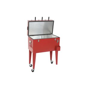 Transportabelt K�leskab Home ESPRIT R�d Metal polypropylen 71 X 59 X 95 CM
