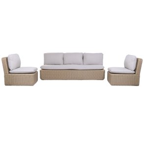 Havesofa Home ESPRIT Brun Lys brun 215 X 90 X 75 CM