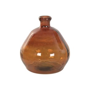 Vase Home ESPRIT Rav To-farvet Genbrugsglas Kolonistil 44 x 44 x 47,5 cm