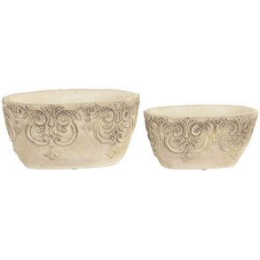 Borddekoration Home ESPRIT Hvid Shabby Chic �ldet overflade Barroco (2 enheder)