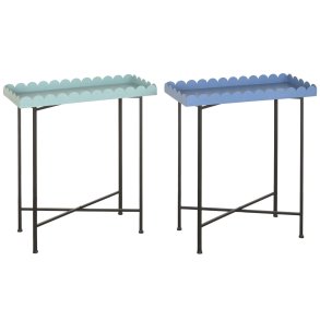 Sofabord Home ESPRIT Bl� Turkisbl� 60 x 25 x 70 cm (2 enheder)