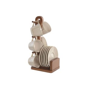 Dele kaffekops�t Home ESPRIT Beige Stent�j 90 ml 6 Dele