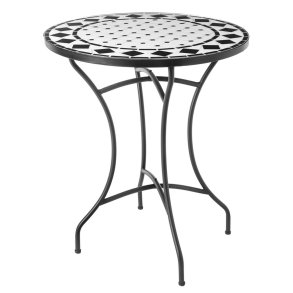 Sofabord Delfos Hvid Sort 60 x 60 x 72 cm