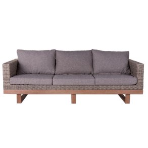 Havesofa Patsy Gr� Aluminium Spanskr�r Akacie 220 x 89 x 64,50 cm