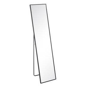 Spejl Sort Aluminium Krystal 35 x 2,5 x 151 cm