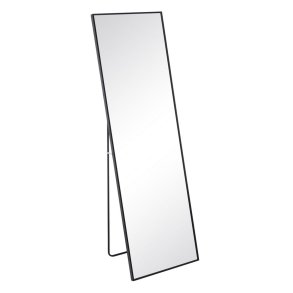 Fritstende spejl Sort Aluminium Krystal 50 x 2,5 x 160 cm