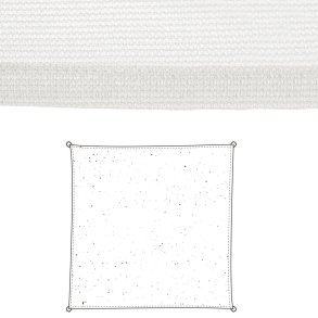Skyggesejl Vela sombreo Hvid 3 x 3 m 300 x 300 x 0,5 cm Markise