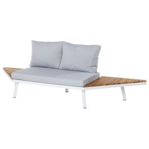 Havesofa Saskia Hvid Tr� Aluminium 260 x 70 x 70 cm