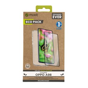 Mobileetui og -beskytter Muvit for Change Oppo A98 Sort Oppo A98