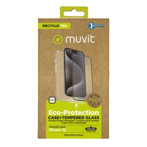 Mobileetui og -beskytter Muvit for Change iPhone 16 Sort