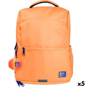 Skoletaske Oxford YOUNG PROOF B-OUT Fersken 30 x 42 x 15 cm (5 enheder)