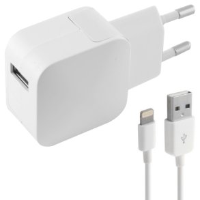 Vgoplader + MFI-certificeret lyskabel KSIX Apple-compatible 2.4A USB iPhone