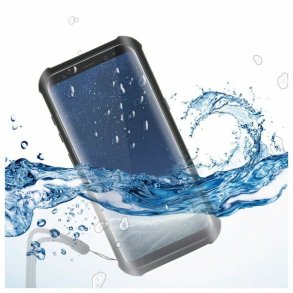 Vandtt boks Samsung Galaxy S8+ KSIX Aqua Case Sort Gennemsigtig