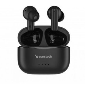 Bluetooth-hovedtelefoner Sunstech WAVEPODSONEBK Sort