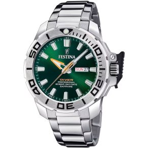 Herreur Festina F20665/2 Grn Slvfarvet