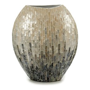 Vase Gift Decor BIG-S3603668 Gr Perlemor spnplade 15,5 x 35 x 31 cm