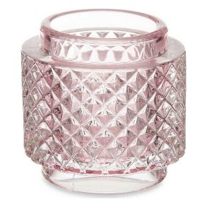 Lyseholder Gift Decor 64296 Pink Glas 9 x 8,8 x 9 cm