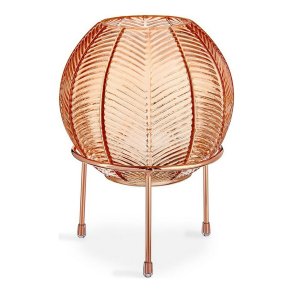 Vase Rav Krogla Metal Glas (14,5 x 19,5 x 14,5 cm)