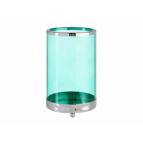 Lyseholder Gift Decor SW120613B SW120613B Bl Slvfarvet Slv Metal Glas 12,2 x 19,5 x 12,2 cm Cylinder