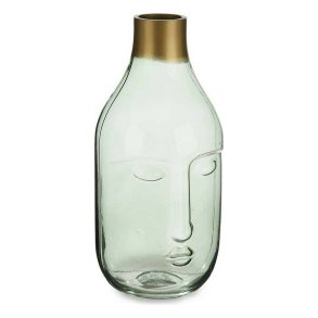 Vase Gift Decor VGY1125S-G VGY1125S-G Grn Glas Ansigt 11 x 24,5 x 12 cm