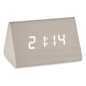 DigitaltuUr til bordet Hvid PVC Tr MDF (11,7 x 7,5 x 8 cm)
