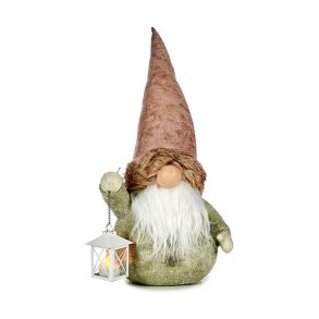 Dekorativ figur Lys Laantarn Trold 21,5 x 53 x 27 cm Gr Pink Harpiks