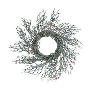 Adventskrans Gren Bl Gylden Plastik 50 x 10 x 50 cm