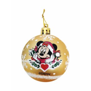 Julekugle Minnie Mouse Lucky Gylden 10 enheder Plastik ( 6 cm)