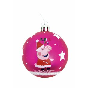 Julekugle Peppa Pig Cosy corner Fuchsia 6 enheder Plastik ( 8 cm)