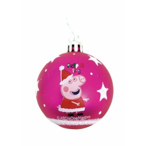 Julekugle Peppa Pig Cosy corner Fuchsia 10 enheder Plastik ( 6 cm)