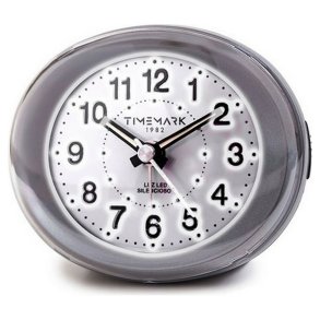 Analogt vkkeur Timemark Gr LED Lys Stille Snooze Aftensprogram 9 x 9 x 5,5 cm (9 x 9 x 5,5 cm)