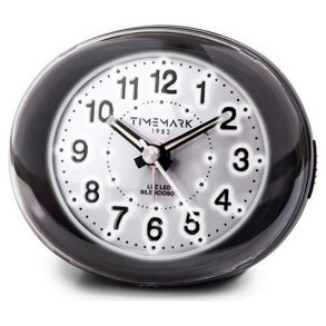Analogt vkkeur Timemark Sort LED Lys Stille Snooze Aftensprogram 9 x 9 x 5,5 cm (9 x 9 x 5,5 cm)