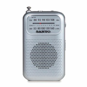 Transistorradio Sanyo AM/FM Slvfarvet
